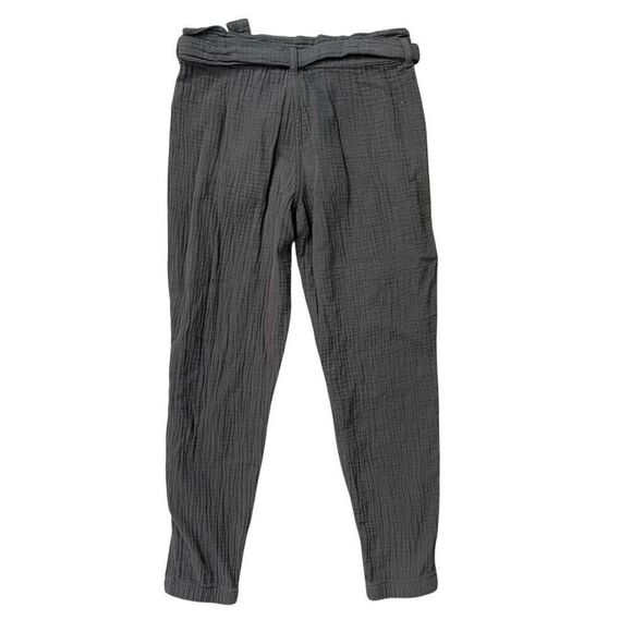 Cat & Jack Girls Gray Cotton Gauze Jogger Pants Size 6/6X Belted Pull-On Casual - Picture 8 of 13